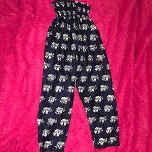 Dark blue high wasted elephant pants!!
